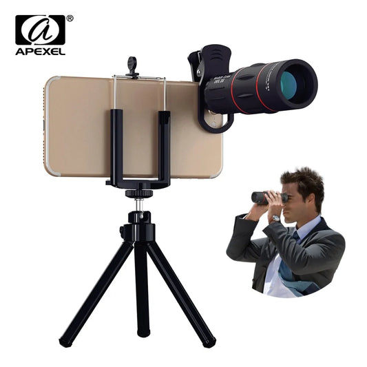 APEXEL 18X Telescope Zoom Lens Monocular for Smartphone Cameras